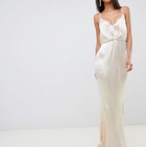 COPY - Satin, champagne maxi dress